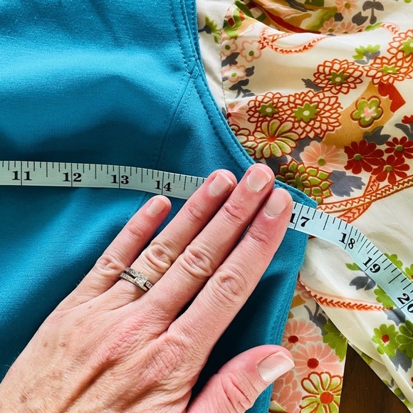 Rebecca Taylor Ponte Fit & Flare Teal Dress - Picture 11 of 13